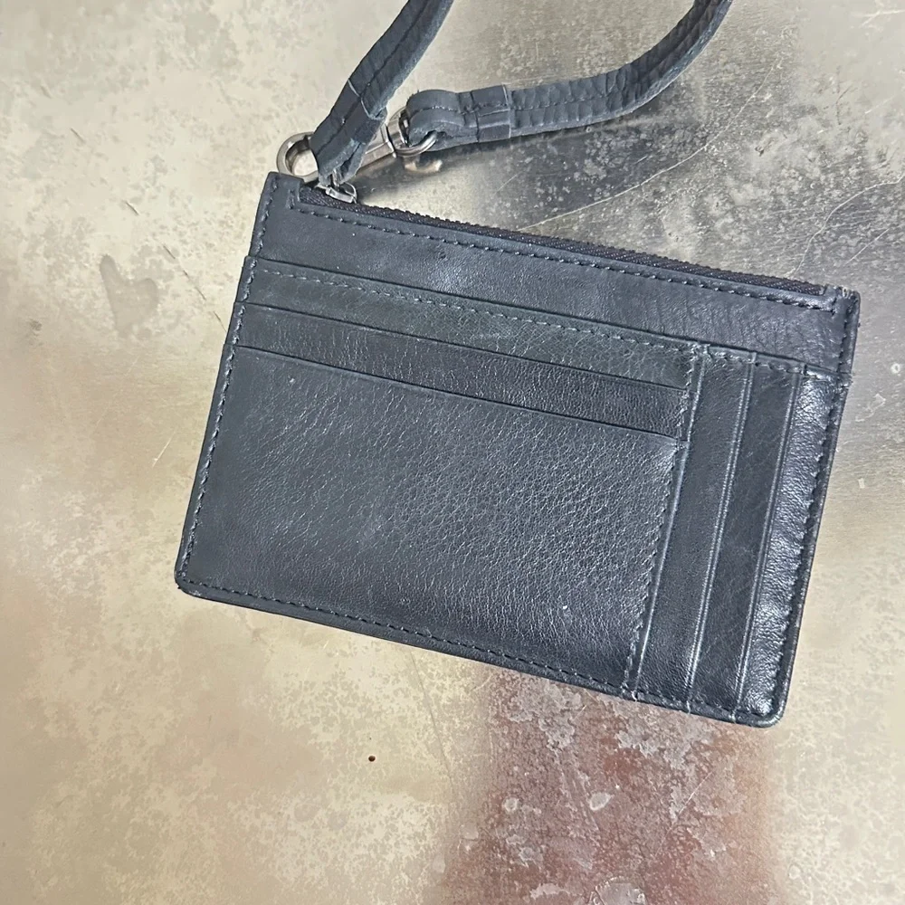 Black Leather Card Holder Wallet Made in India Clutch